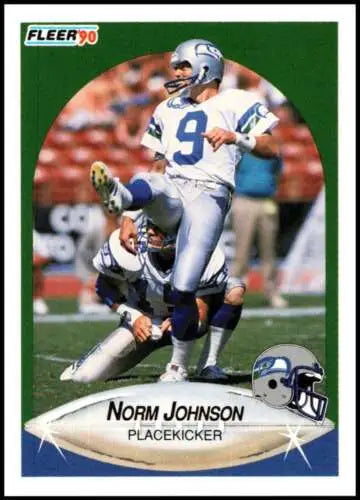 1990 Fleer #268 Norm Johnson NM-MT Seahawks original gloss kicking football card