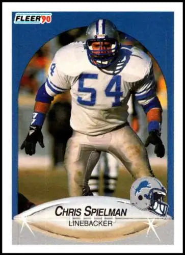 1990 Fleer #286 Chris Spielman NM-MT Lions football card with original gloss features