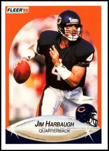 1990 Fleer #293 Jim Harbaugh football card in EX/NM condition by Simply Sandoval
