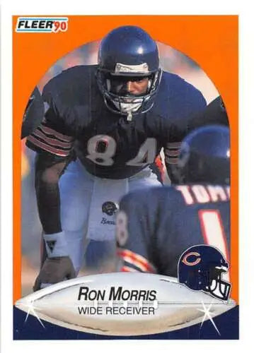1990 Fleer Ron Morris football card in navy blue Bears jersey with original gloss