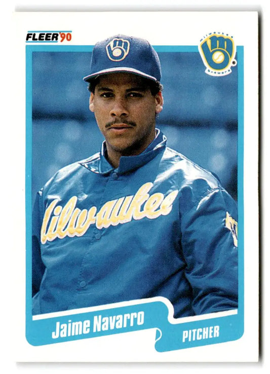 Jaime Navarro baseball card from 1990 Fleer #331 trading cards collection