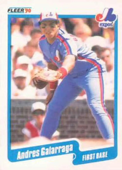 Andres Galarraga NM-MT baseball card featuring Montreal Expos first baseman in blue uniform