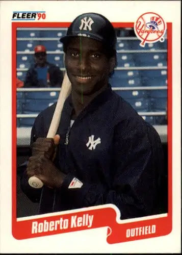 1990 Fleer #446 Roberto Kelly NM-MT Yankees - Trading Card