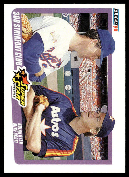 Baseball card featuring Nolan Ryan and Mike Scott in Houston Astros uniforms