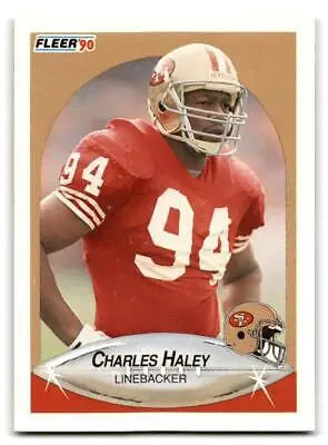 Charles Haley 1990 Fleer #7 trading card showcasing the NFL Hall of Famer