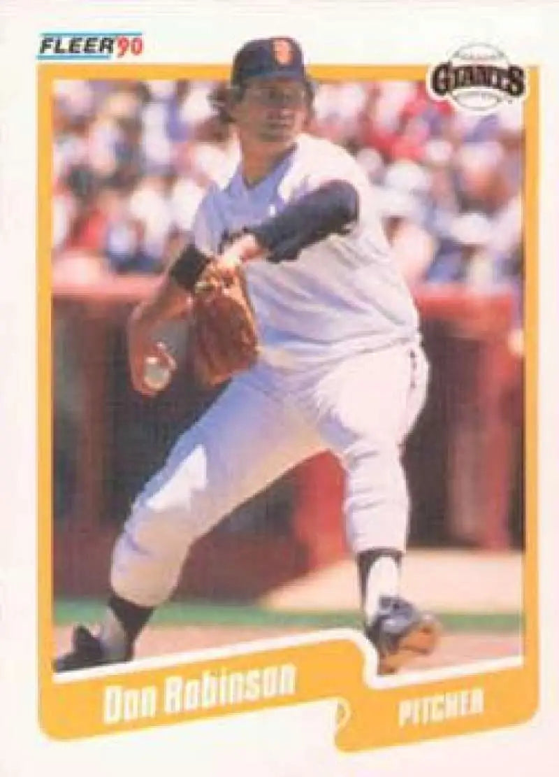 San Francisco Giants pitcher Don Robinson in mid-throwing motion baseball card