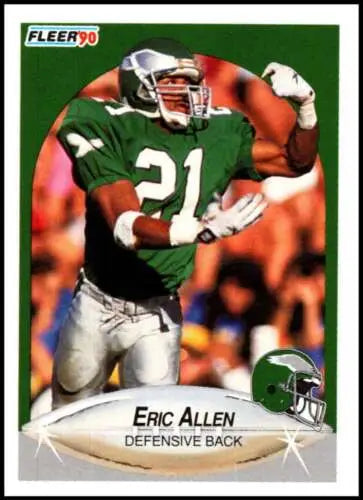 1990 Fleer #78 Eric Allen NM-MT Eagles football card with original gloss details