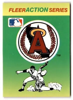 1990 Fleer NNO California Angels Action Series Team Stickers baseball card image