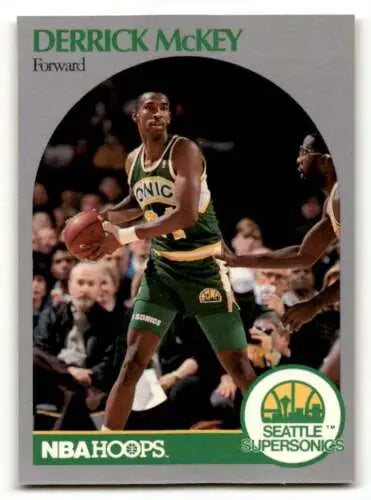 Derrick McKey Seattle SuperSonics basketball card with original gloss finish