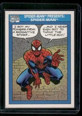 A framed Spider-Man trading card from 1990 Impel Marvel Comics Spider-Man #149