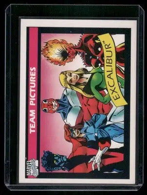 Collectible trading card from Impel Marvel Universe featuring Phoenix Shadowcat Nightcrawler Excalibur