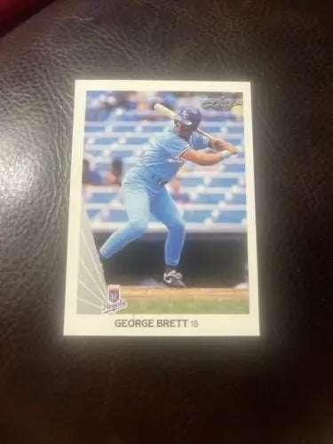 George Brett Baseball Card from 1990 Leaf, Kansas City Royals Hall of Fame