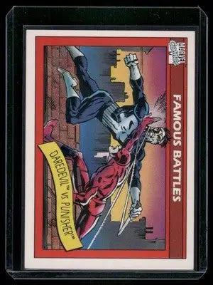 Marvel Comics Daredevil vs Punisher trading card from 1990 Marvel Comics Daredevil The Punisher #110