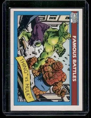 Marvel Hulk trading card featuring The Thing from 1990 Marvel Hulk The Thing #88