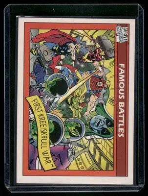 Marvel Universe First Kree Skrull War trading card from 1990 Marvel Universe #123