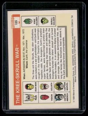 1990 Marvel Universe Series 1 trading card featuring Kree-Skrull War from Marvel Universe