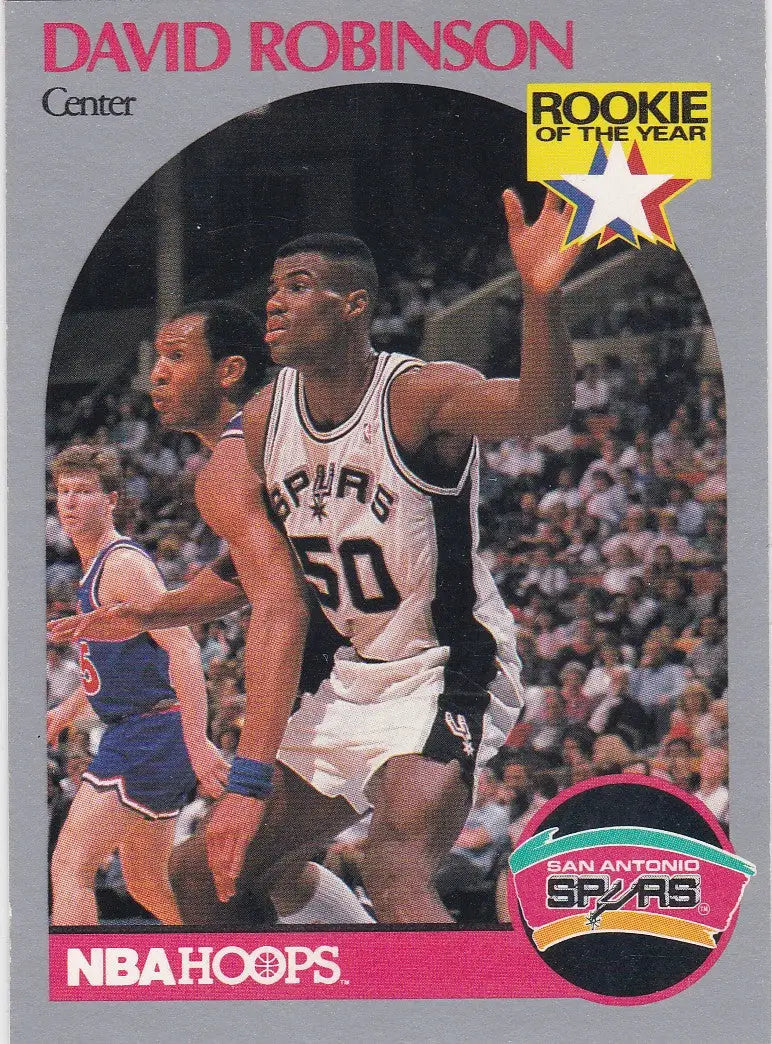 David Robinson NBA Hoops RC card featuring San Antonio Spurs player