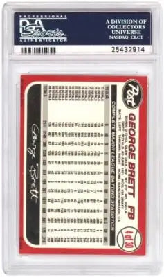Graded George Brett baseball card from 1990 Post George Brett PSA 3 set