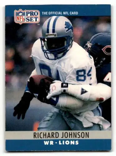 Original gloss 1990 Pro Set Richard Johnson Detroit Lions football card EX/NM