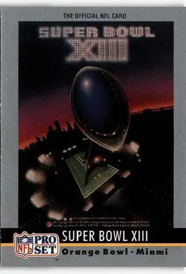 Super Bowl XIII trading card from 1990 Pro Set Super Bowl collectibles collection