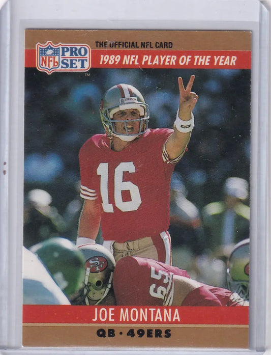 1990 Pro Set #2 Joe Montana - San Francisco 49ers - Trading Cards