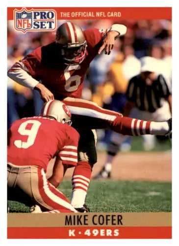 1990 Pro Set Mike Cofer football card in near mint condition with original gloss