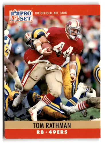 1990 Pro Set #294 Tom Rathman football card with original gloss from 49ers
