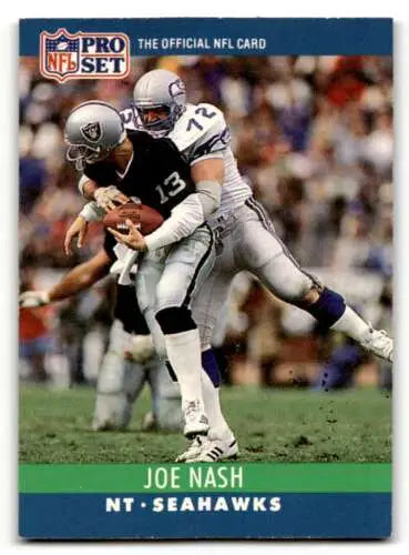 Joe Nash Seattle Seahawks football card original gloss 1990 Pro Set #304 EX/NM