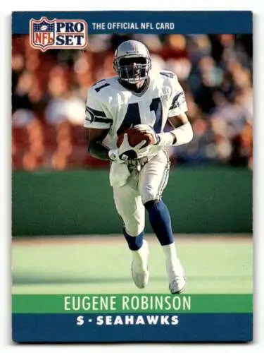 Eugene Robinson Seattle Seahawks football card original gloss 1990 Pro Set #305