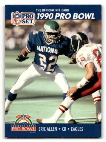 1990 Pro Bowl Eric Allen Football Card from Pro Set featuring original gloss for collectors