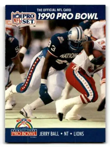 1990 Pro Set #381 Jerry Ball Detroit Lions Football Card original gloss condition