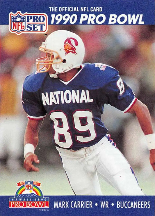 1990 Pro Set #384 Mark Carrier Football Card featuring Tampa Bay Buccaneers player