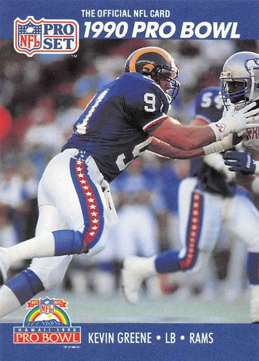 NFL Pro Bowl trading card featuring Kevin Greene in Los Angeles Rams uniform