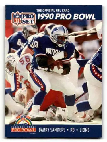 1990 Pro Set #413 Barry Sanders Detroit Lions Football Card with original gloss finish