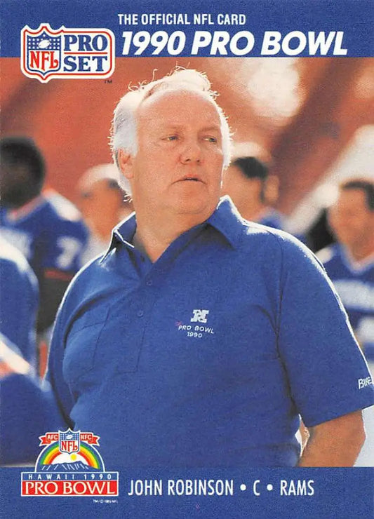 1990 Pro Set #426 John Robinson Los Angeles Rams Football Card in NM-MT condition