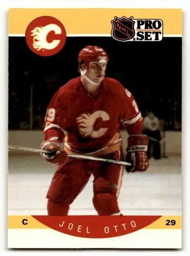1990 Pro Set #43 Joel Otto Calgary Flames Hockey Cards EX/NM ID:60542 - Hockey Cards