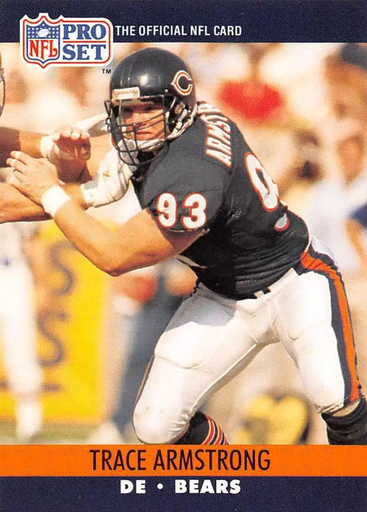 NFL Trading Card of Trace Armstrong, Chicago Bears Defensive Player #93 Pro Set