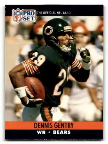 Original gloss 1990 Pro Set #451 Dennis Gentry Chicago Bears football card for sale