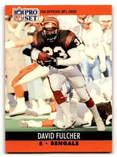David Fulcher Cincinnati Bengals football card 1990 Pro Set #462 original gloss