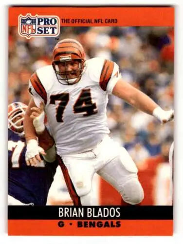 Brian Blados Cincinnati Bengals football card from 1990 Pro Set original gloss
