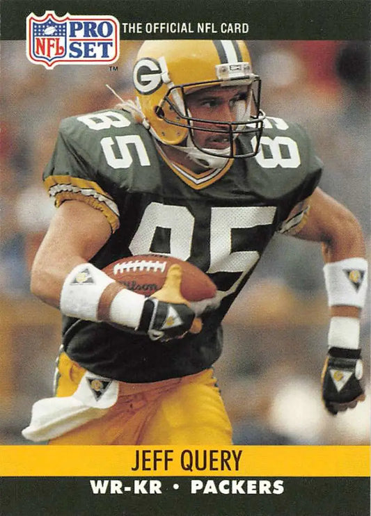 NFL Pro Set trading card of Green Bay Packers player number 85 Jeff Query NM-MT