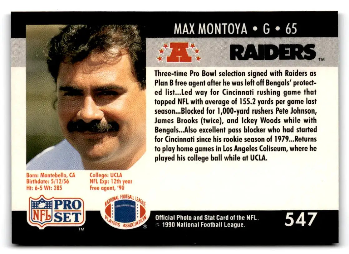 1990 Pro Set #547 Max Montoya - Trading Card