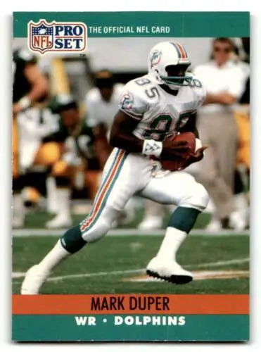 Mark Duper Miami Dolphins football card 1990 Pro Set original gloss condition