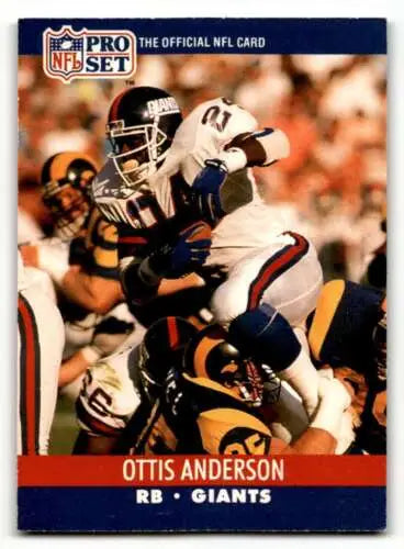 Otis Anderson 1990 Pro Set #591 New York Giants Football Card with original gloss
