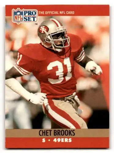 Chet Brooks San Francisco 49ers football card with original gloss finish