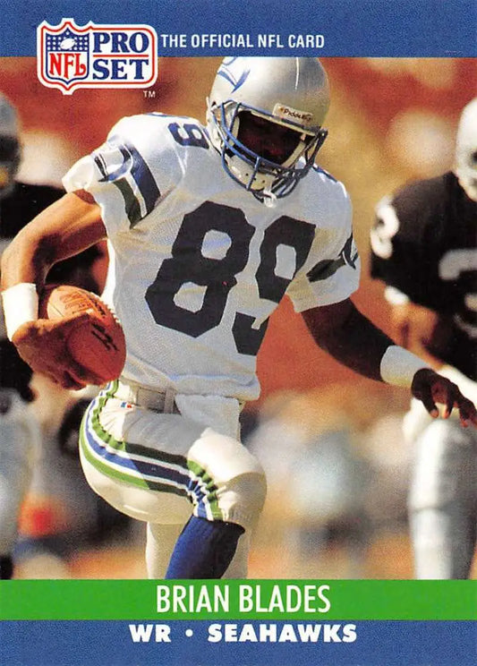 NFL Pro Set trading card of Brian Blades, Seattle Seahawks wide receiver #89