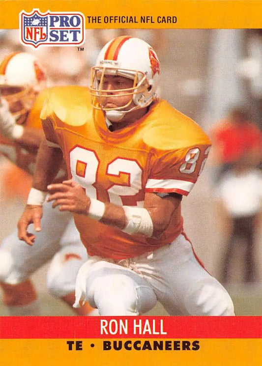 NFL Pro Set trading card of Ron Hall in Tampa Bay Buccaneers uniform