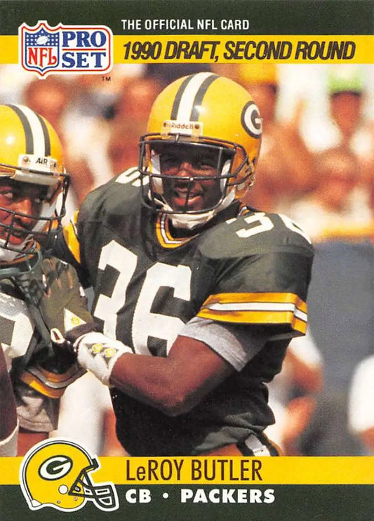 Green Bay Packers LeRoy Butler 1990 Pro Set NFL Draft Trading Card NM-MT RC