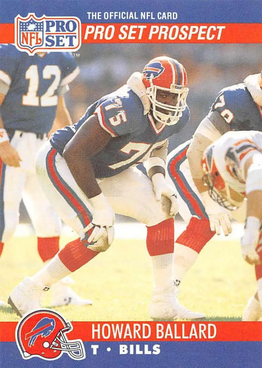 NFL Pro Set Prospect trading card of Howard Ballard, Rookie Buffalo Bills offensive lineman