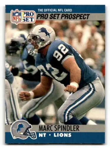 1990 Pro Set #733 Marc Spindler Detroit Lions Football Card with original gloss finish